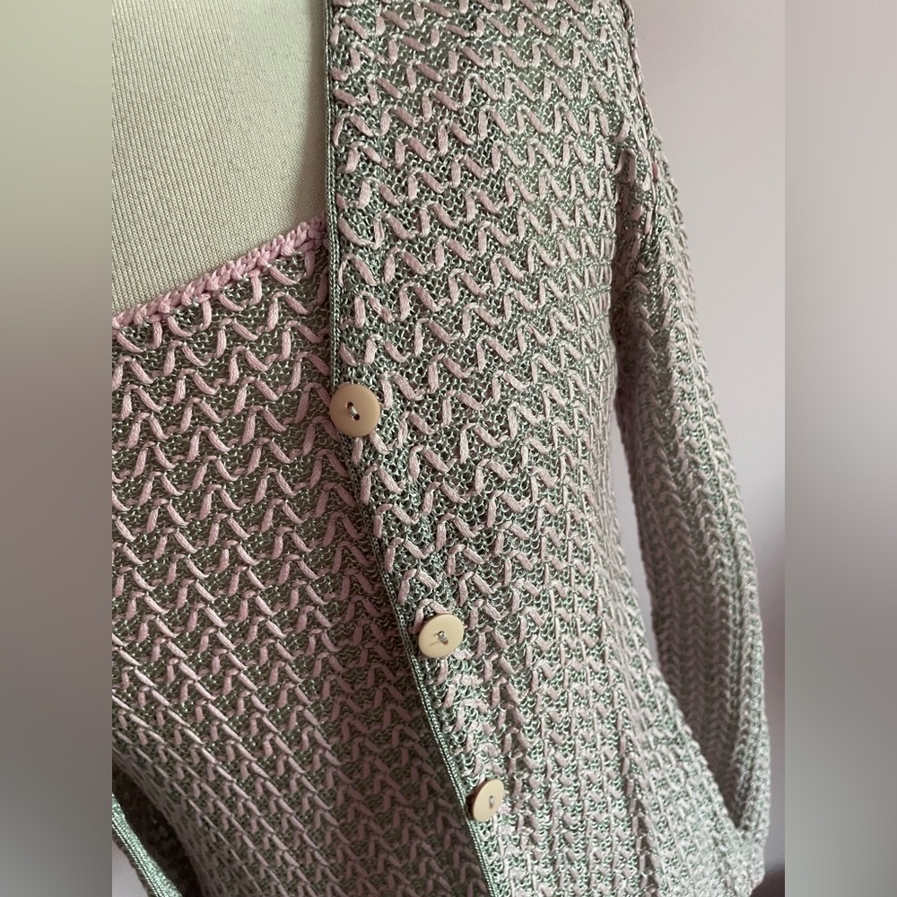 Unique Vintage Pink and Grey Sweater Set